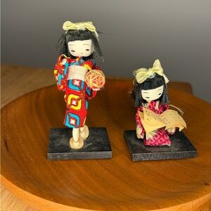 Vintage Japanese Kimekomi dolls (2)